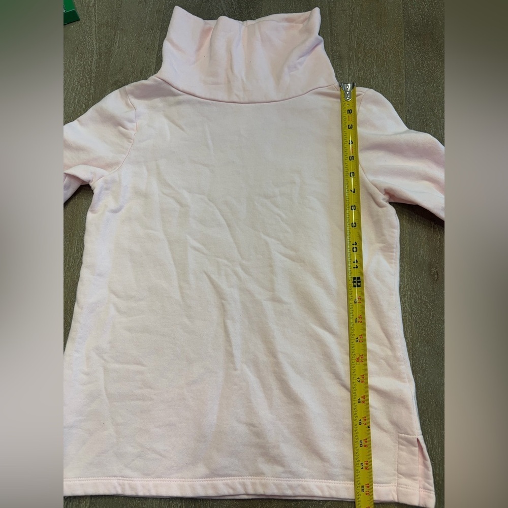 Talbots size P (0-2) pale pink cowl neck top/ sweatshirt pale pink - Picture 11 of 11